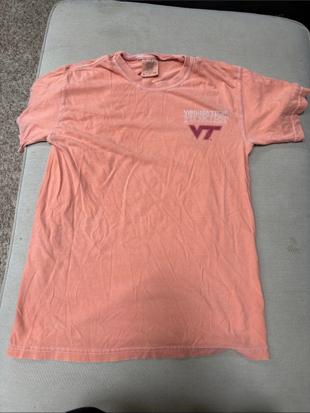 Comfort Colors Peach Virginia Tech Hokies Short Sleeve Tee